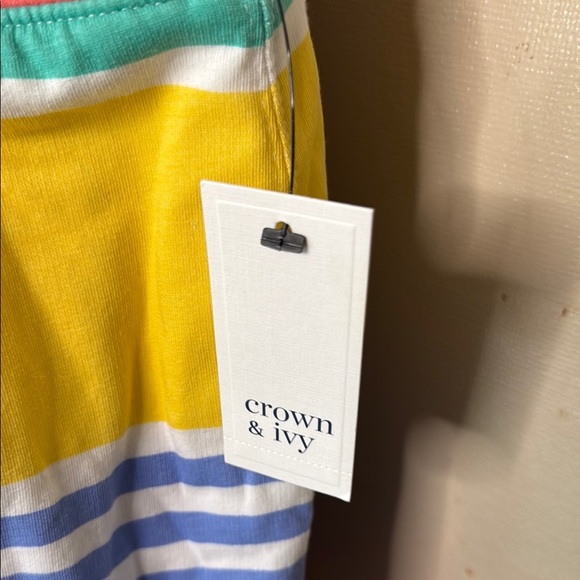 Crown & Ivy Multicolor Striped Skort NWT - Picture 4 of 8